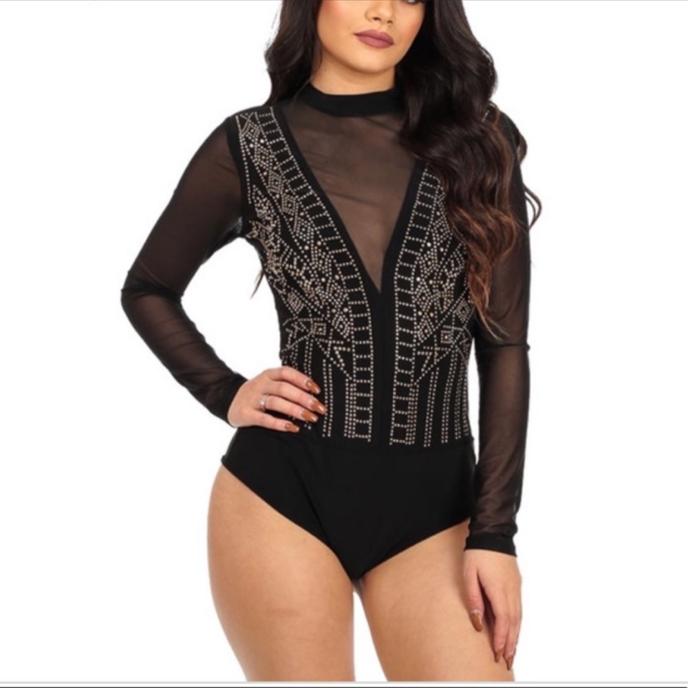 Black Diamond Long Sleeve Bodysuit